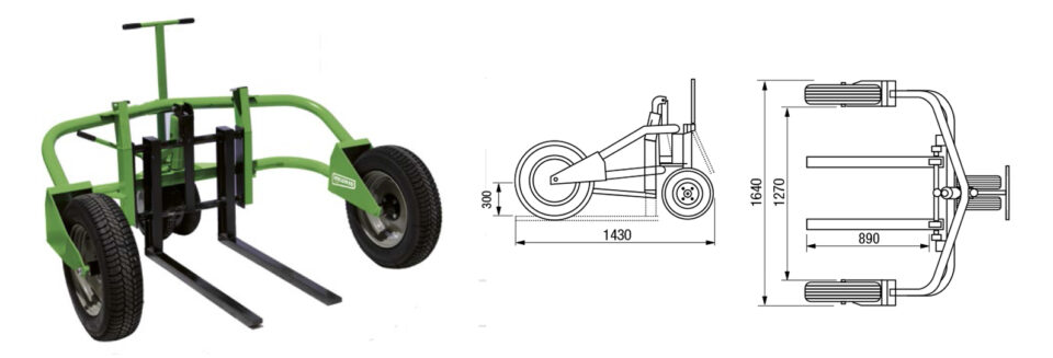 Portapalets Todoterreno 1500 Kgs. - Alquiler de Maquinaria